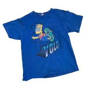 Vintage Bart Simpson YOLO Skate Perfectly Worn In Vintage Tee